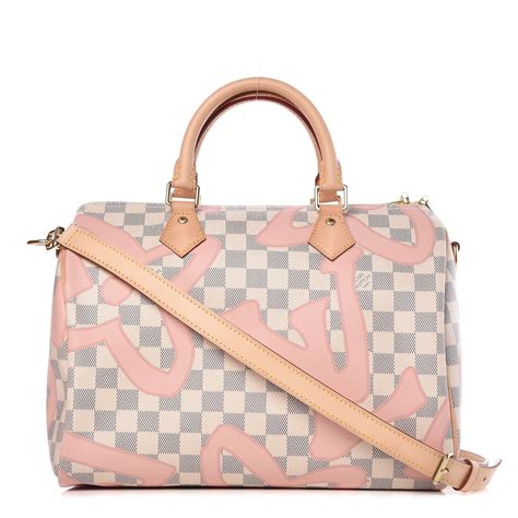 lv tahitienne speedy 30|LOUIS VUITTON Damier Azur Tahitienne Speedy Bandouliere .